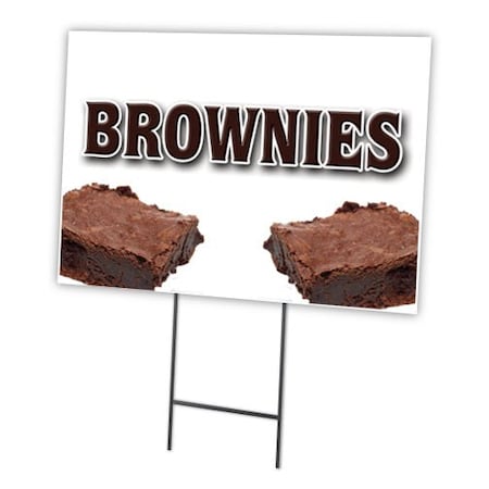 Signmission Brownies Yard Sign & Stake outdoor plastic coroplast window, C-1216 Brownies C-1216 Brownies